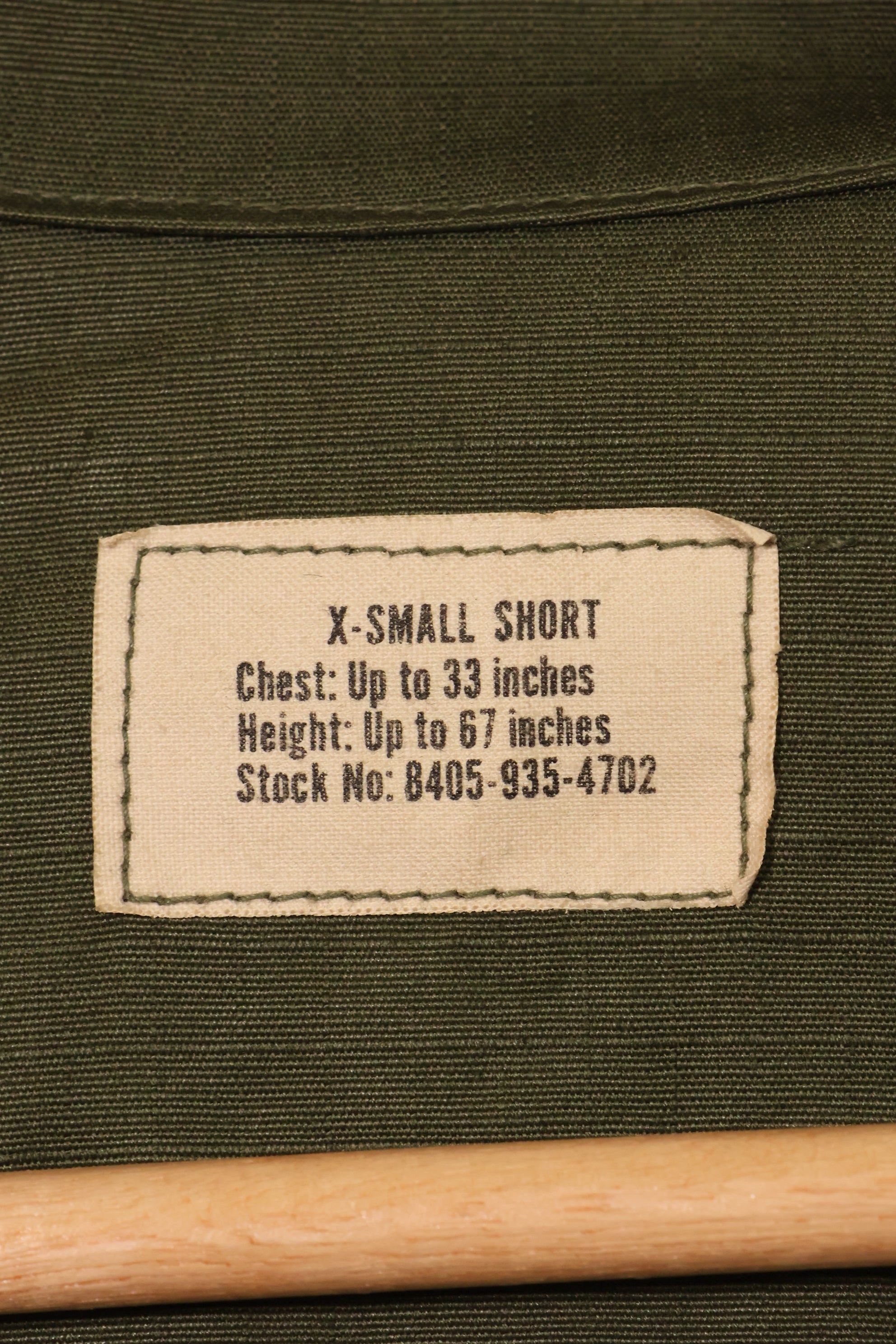 1968年契約　デッドストック　4th Model ジャングルファティーグ　ジャケット　X-S-S　未使用品