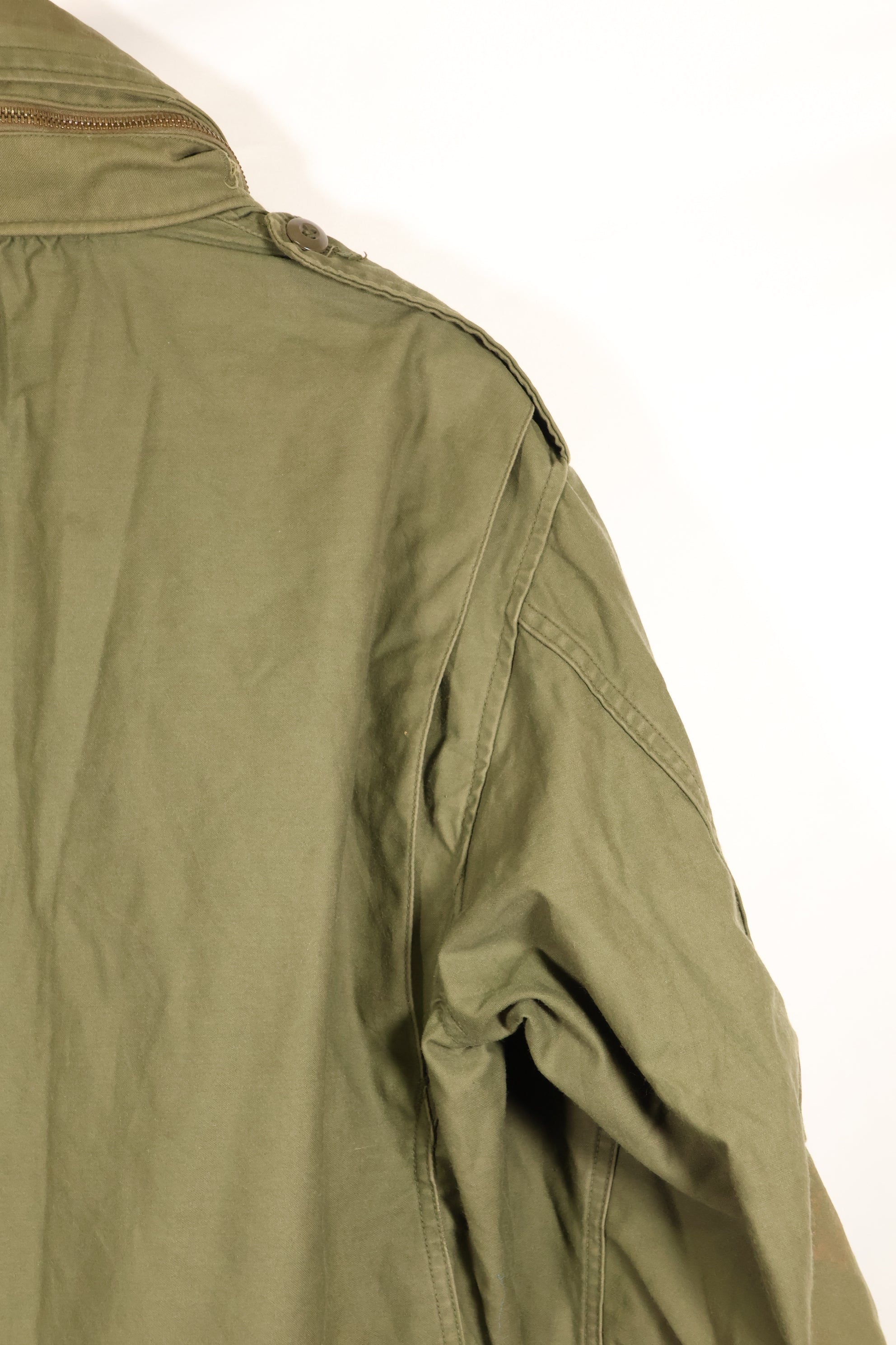 1974 Contract M-S M65 Field Jacket, 3rd Model, Used, Faded, With Patches