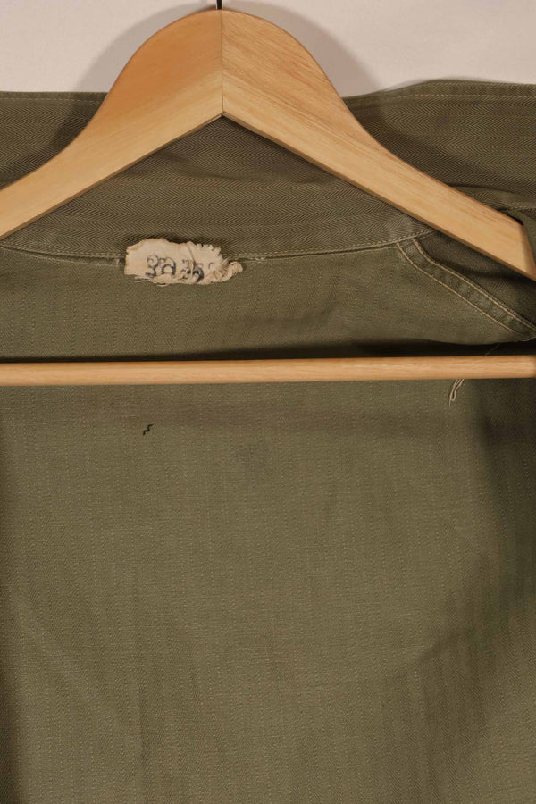 実物　1940年代　アメリカ海兵隊　USMC　M41 HBTユーティリティジャケット　退色あり　ポケット欠損