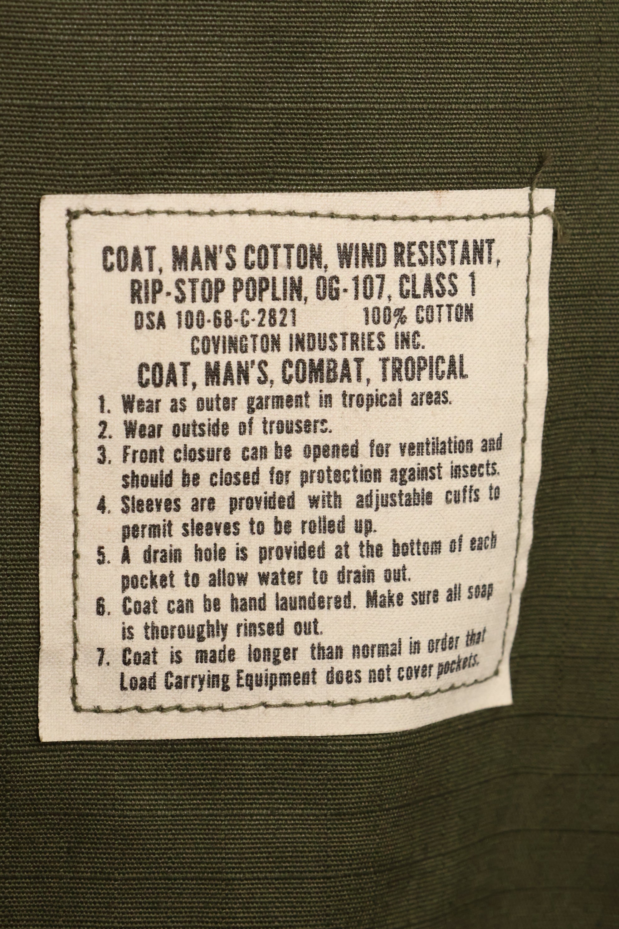 1968年契約　デッドストック　4th Model ジャングルファティーグ　ジャケット　X-S-S　未使用品