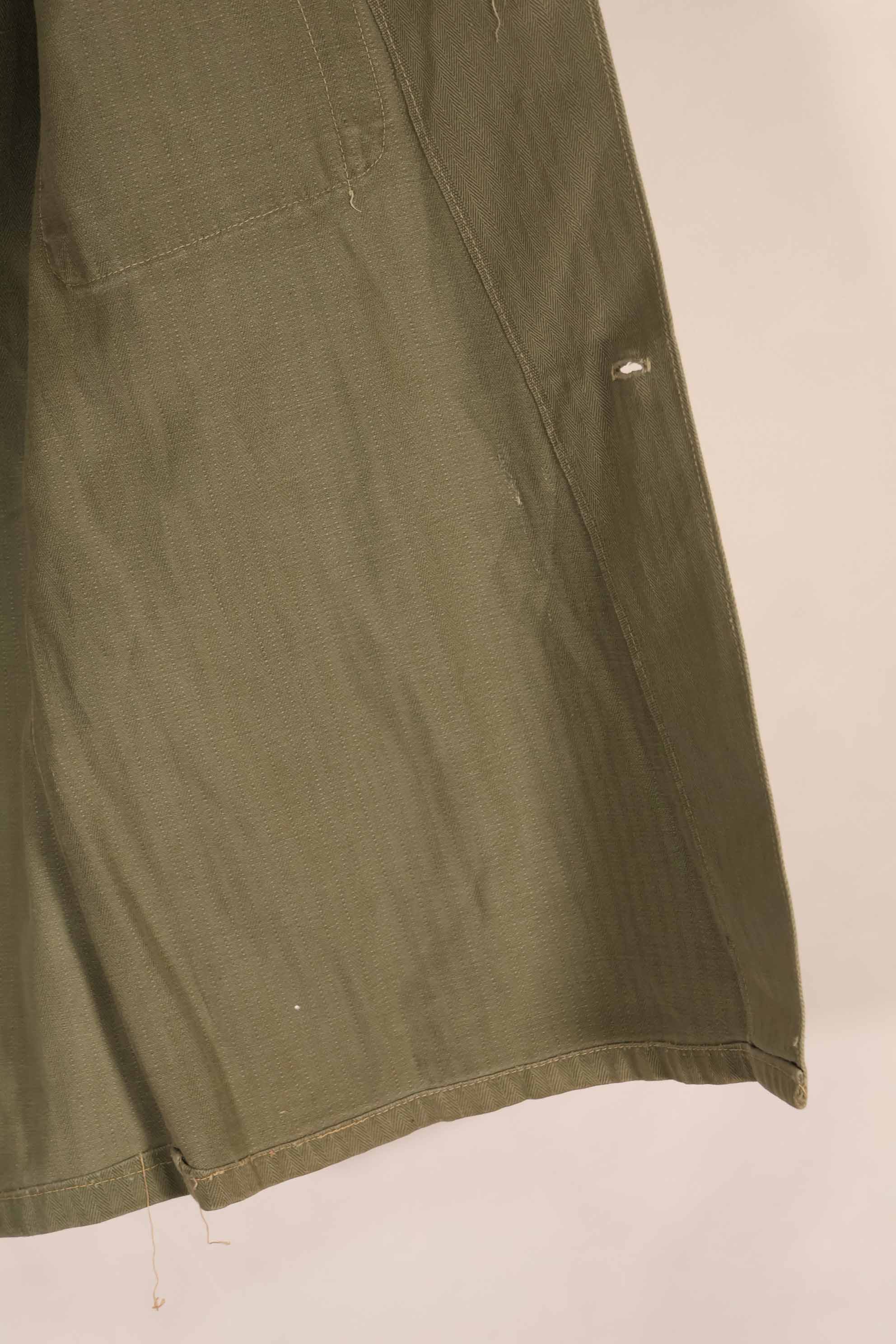 実物　1940年代　アメリカ海兵隊　USMC　M41 HBTユーティリティジャケット　退色あり　ポケット欠損