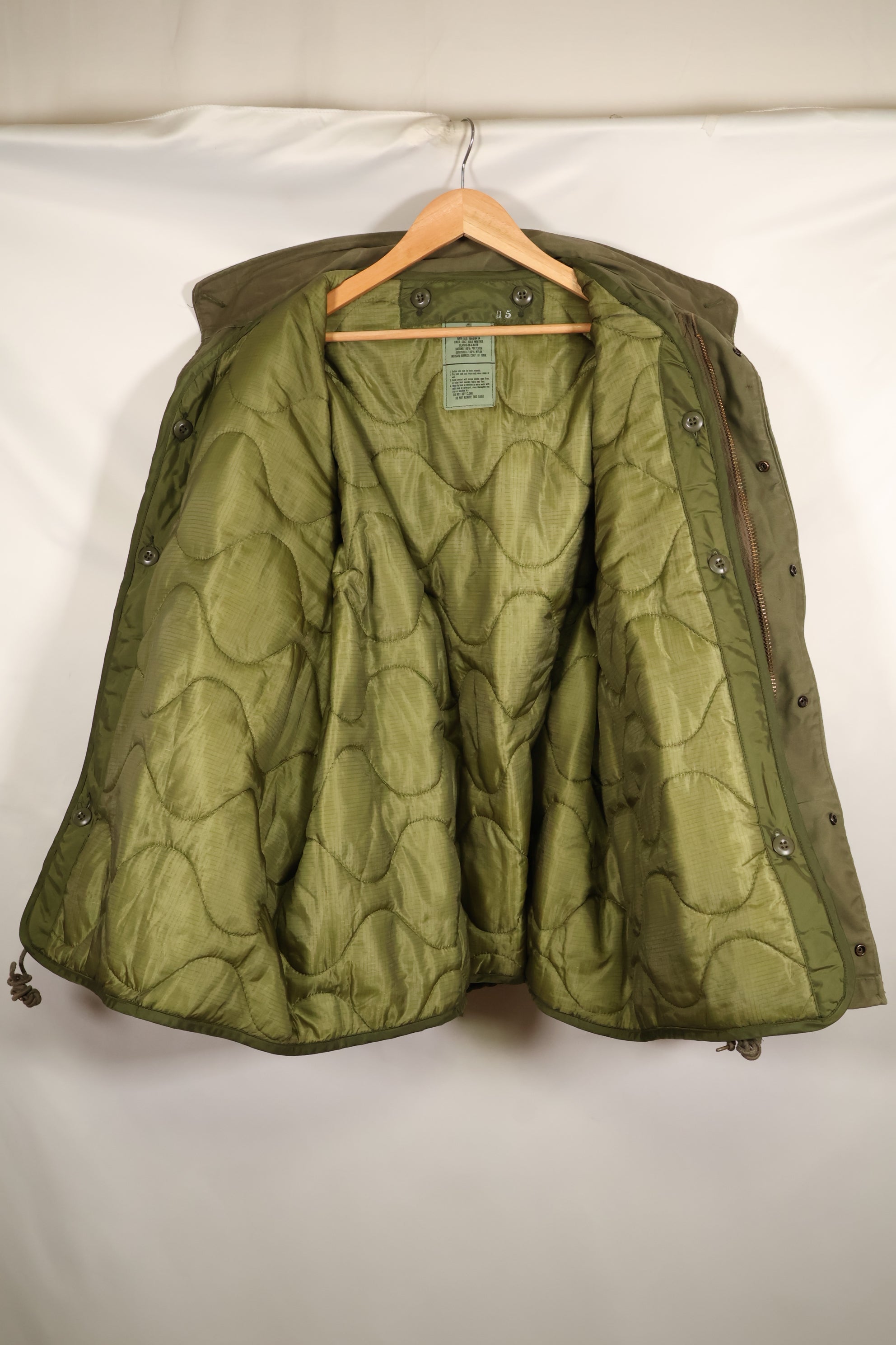 1980s Lot: M-S Set: M65 Field Jacket (3rd Model) with Liner, Used