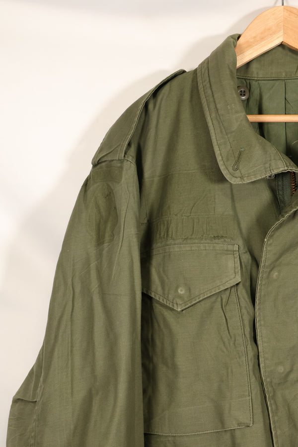 1970s Lot, Estimated M-R, 3rd Model M65 Field Jacket, Shows Heavy Wear, Used