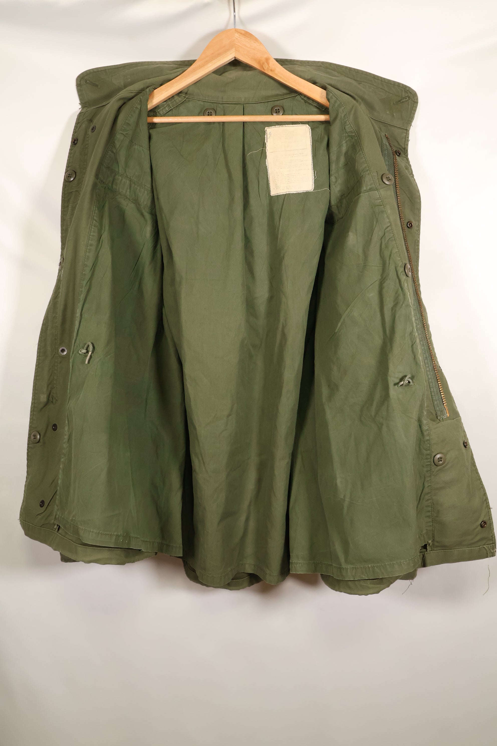 1970s Lot, Estimated M-R, 3rd Model M65 Field Jacket, Shows Heavy Wear, Used