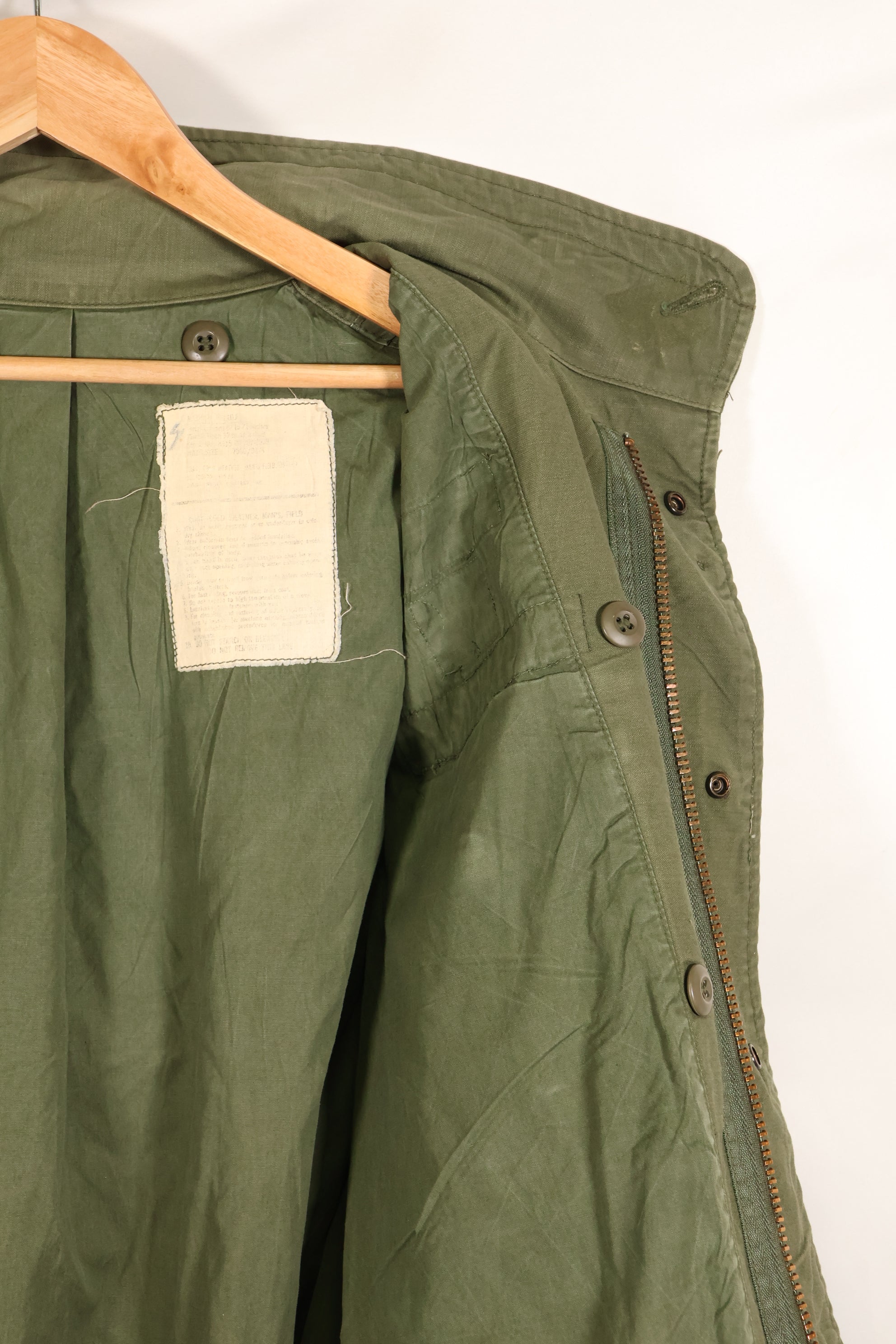 1970s Lot, Estimated M-R, 3rd Model M65 Field Jacket, Shows Heavy Wear, Used