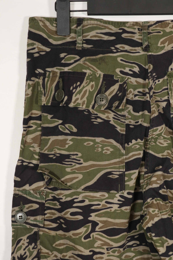 実物　レイトウォーパターン　タイガーストライプ　パンツ　ライトウェイト生地　A-L　中古品