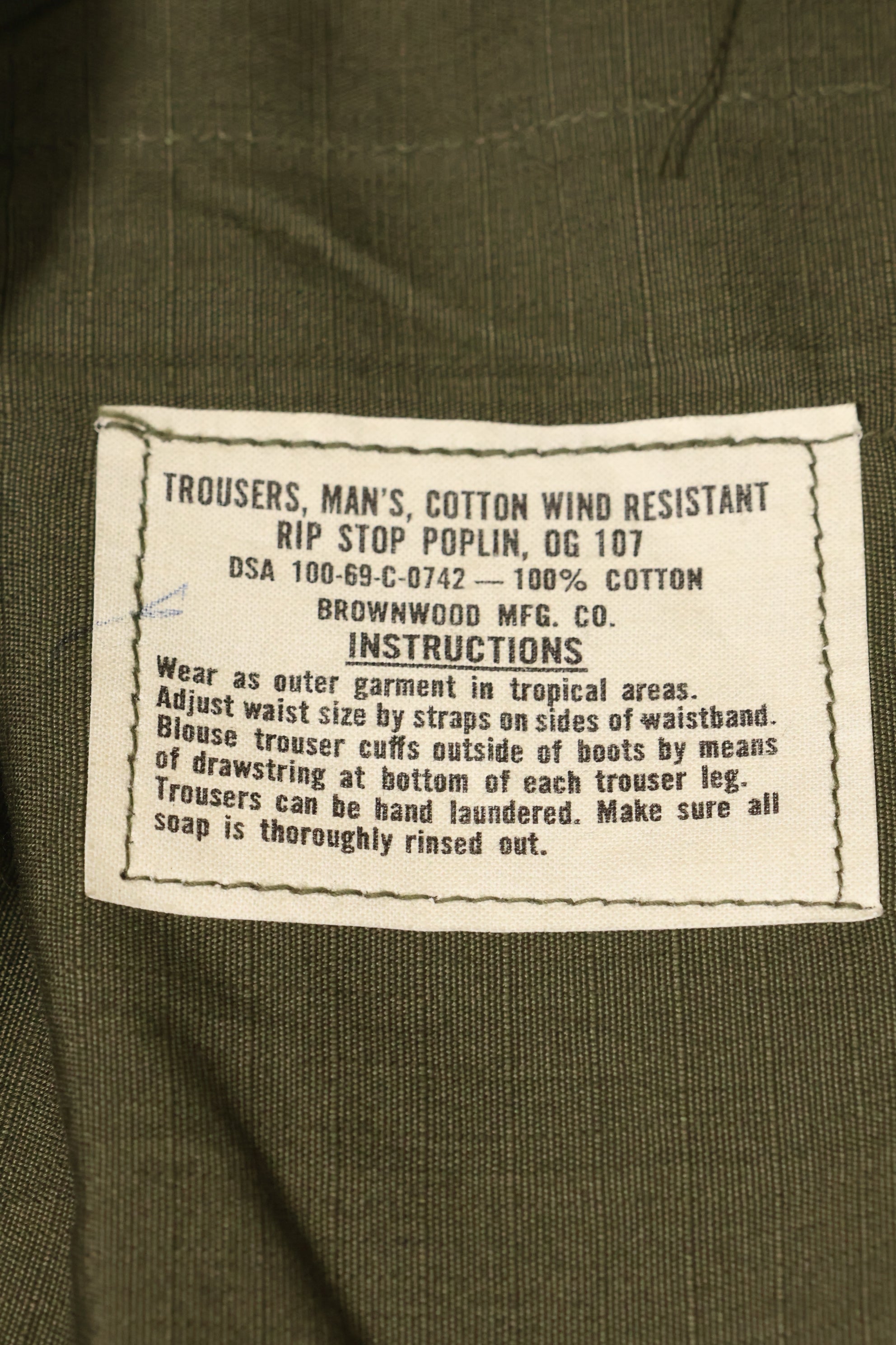 1969年製 デッドストック　4th Model ジャングルファティーグ パンツ　S-L 未使用品