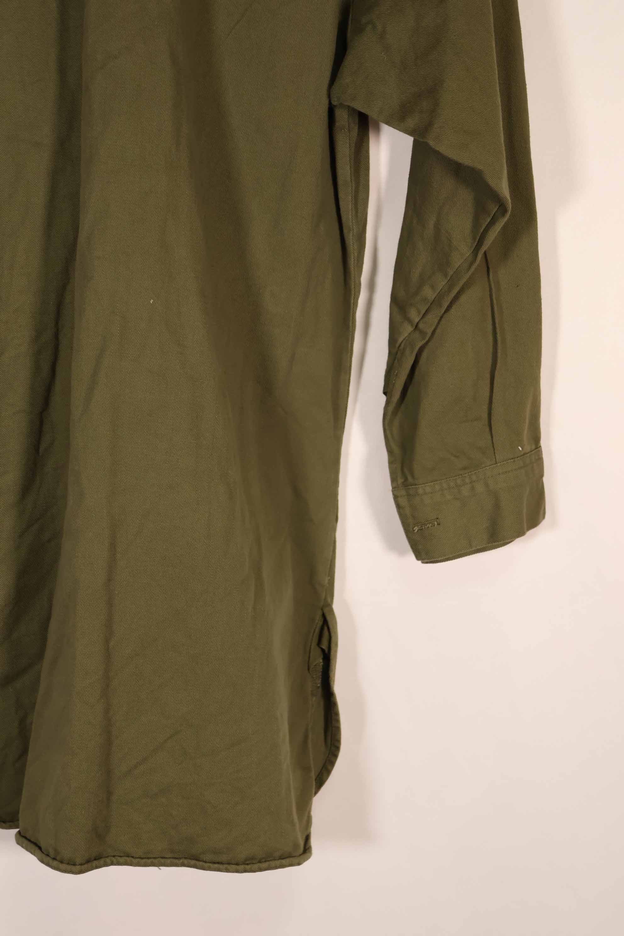 実物　1970年製　ニュージーランド軍　OD ファティーグシャツ　Size 1　中古品