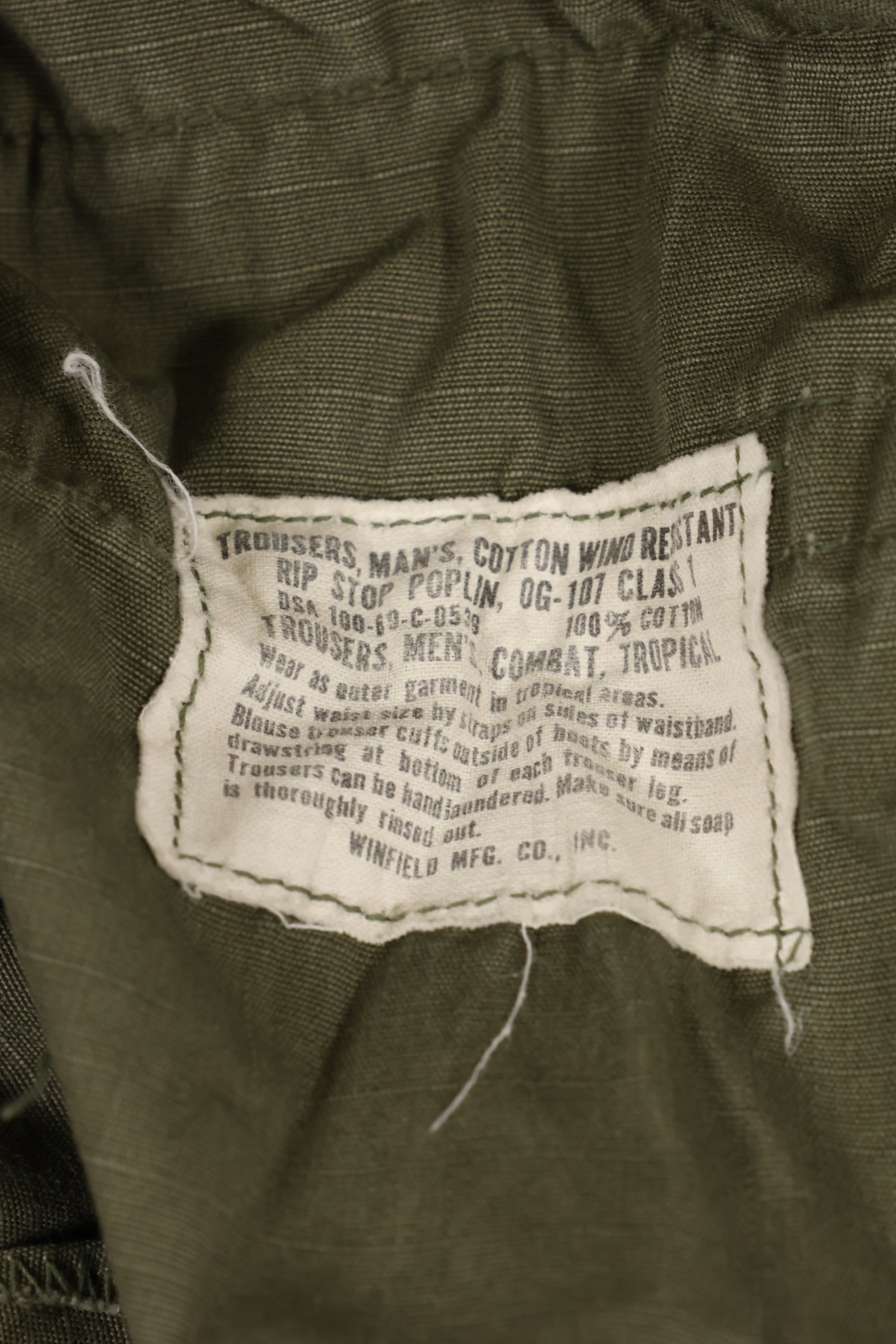1969年頃　S-Rサイズ　4th Model ジャングルファティーグ　パンツ　中古品　映画会社放出  B
