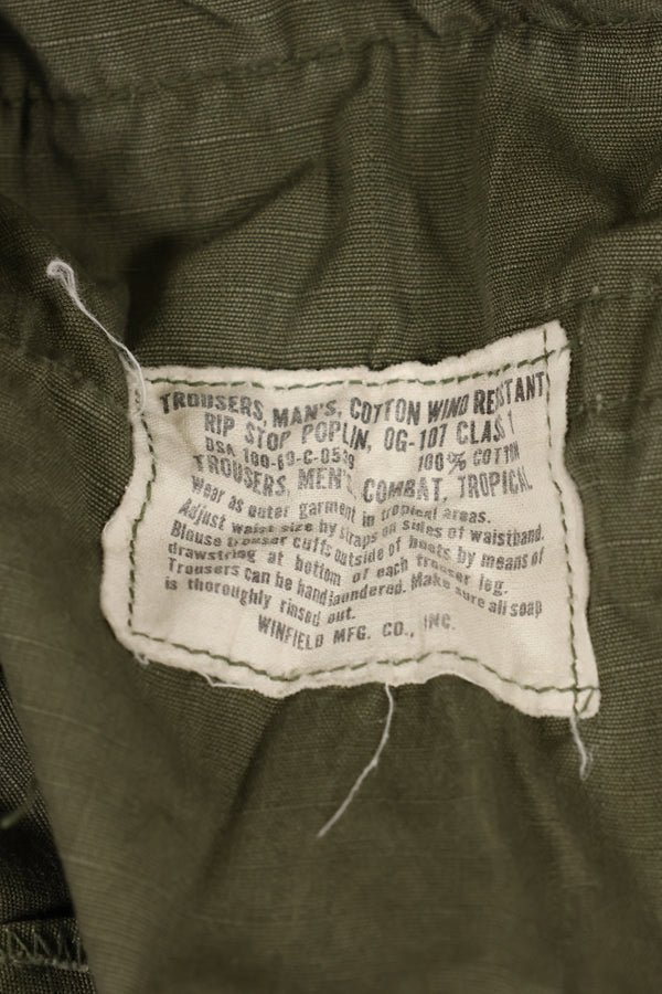 1969年頃　S-Rサイズ　4th Model ジャングルファティーグ　パンツ　中古品　映画会社放出  B