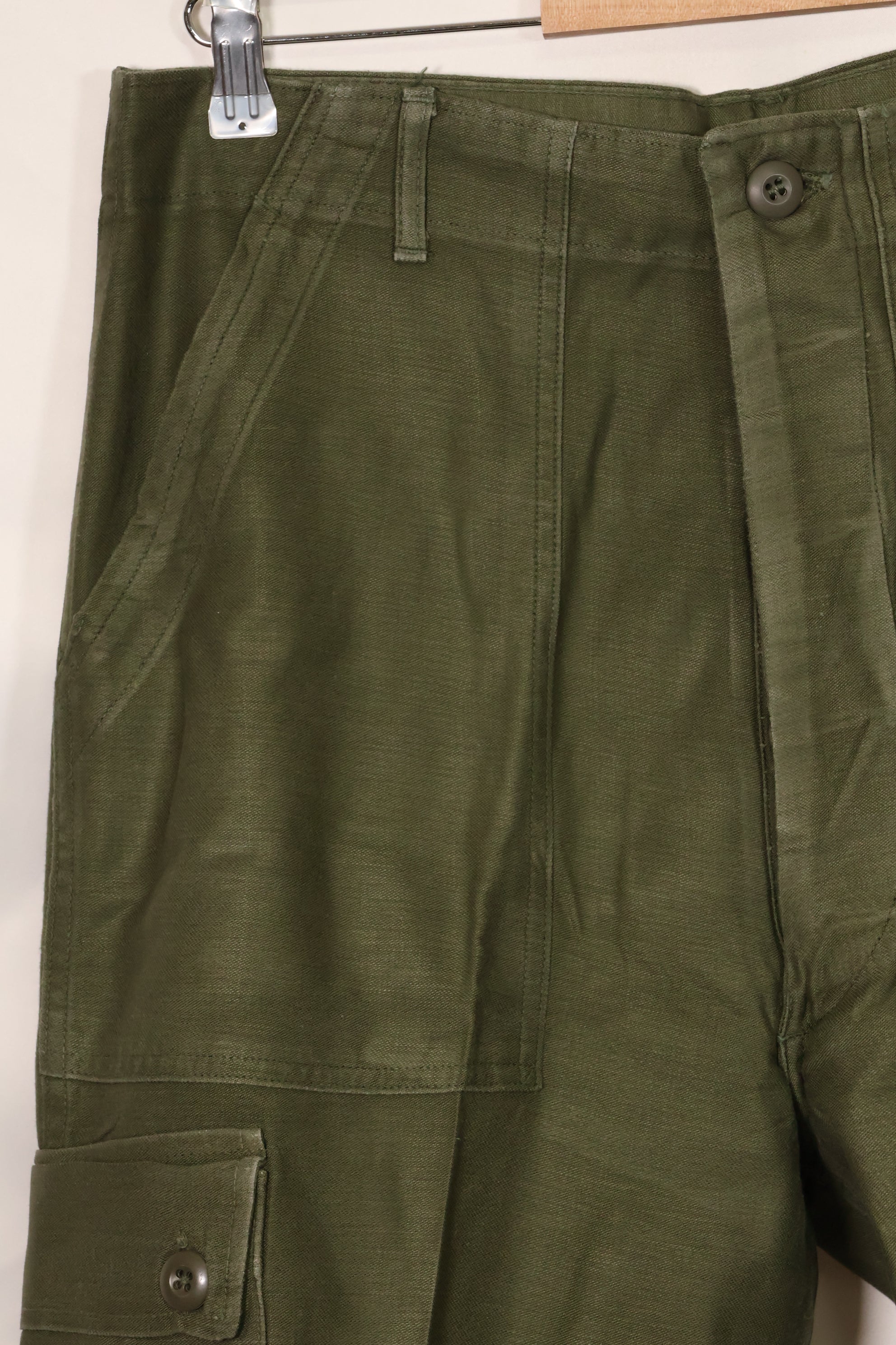 1960年代ロット　OG-107 ベイカーパンツ　カーゴポケット改造　元特殊部隊隊員　中古品　F