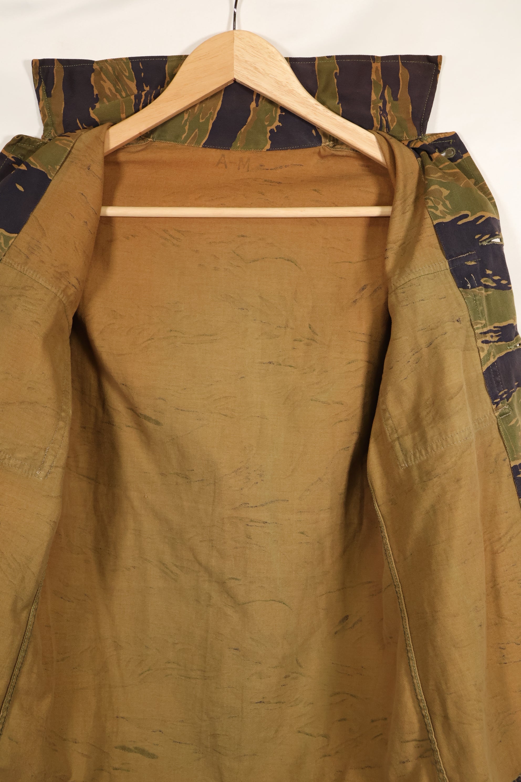 実物　A-M　タイガーストライプ　シャツ　ゴールドタイガー派生パターン　状態良い