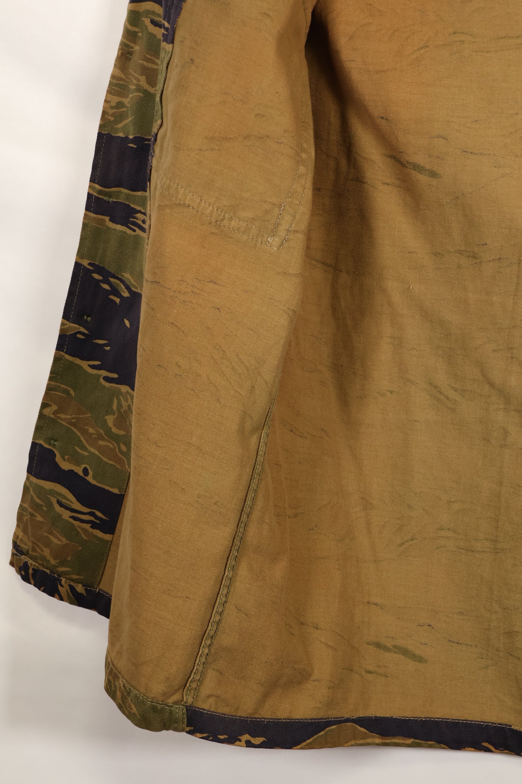 実物　A-M　タイガーストライプ　シャツ　ゴールドタイガー派生パターン　状態良い