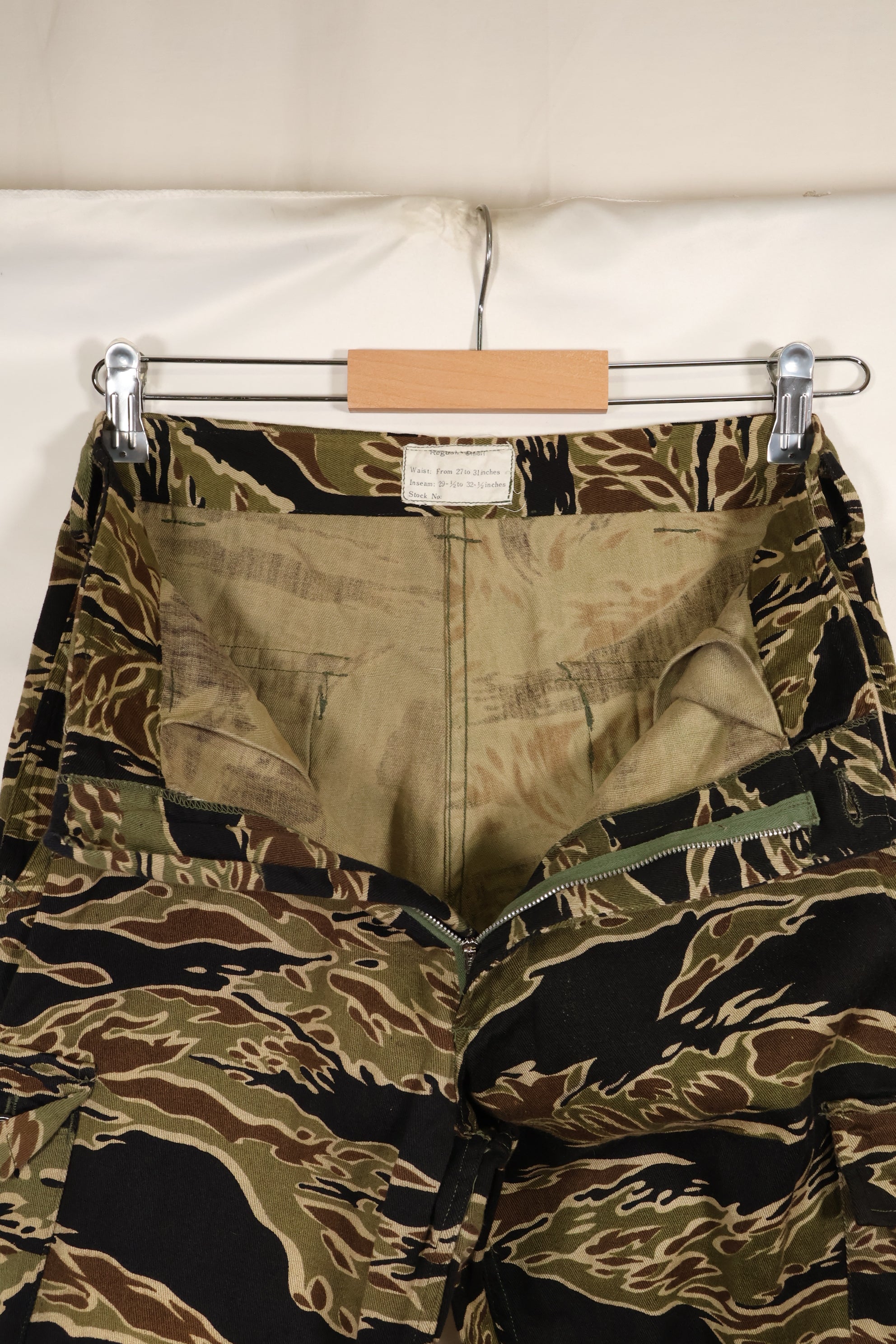 1960年代中頃　初期　ゴールドタイガーストライプ　パンツ　S-Rサイズ　USカット　状態良い