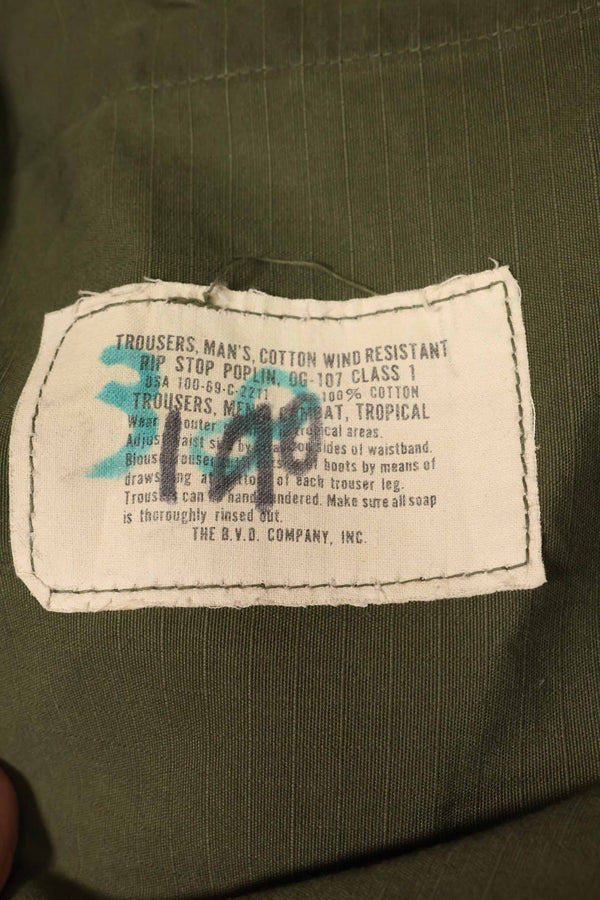1969年契約　4th Model リップストップ　ジャングルファティーグ　パンツ　M-R　中古品