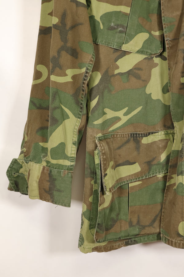 1967年頃契約　サイズタグ欠損　初期プリント　USMC ノンリップ ERDL ジャングルファティーグ　ジャケット　中古品