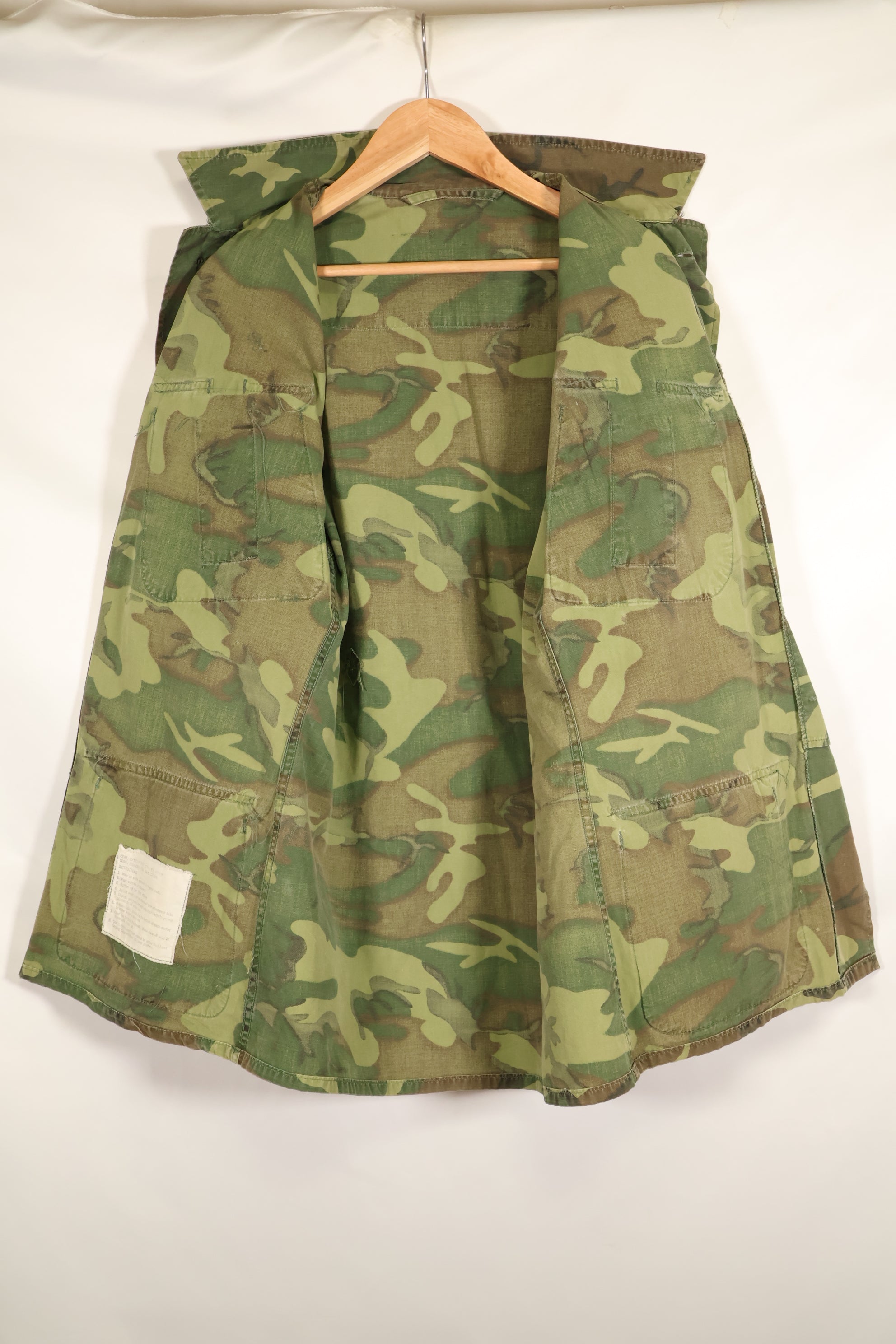 1967年頃契約　サイズタグ欠損　初期プリント　USMC ノンリップ ERDL ジャングルファティーグ　ジャケット　中古品