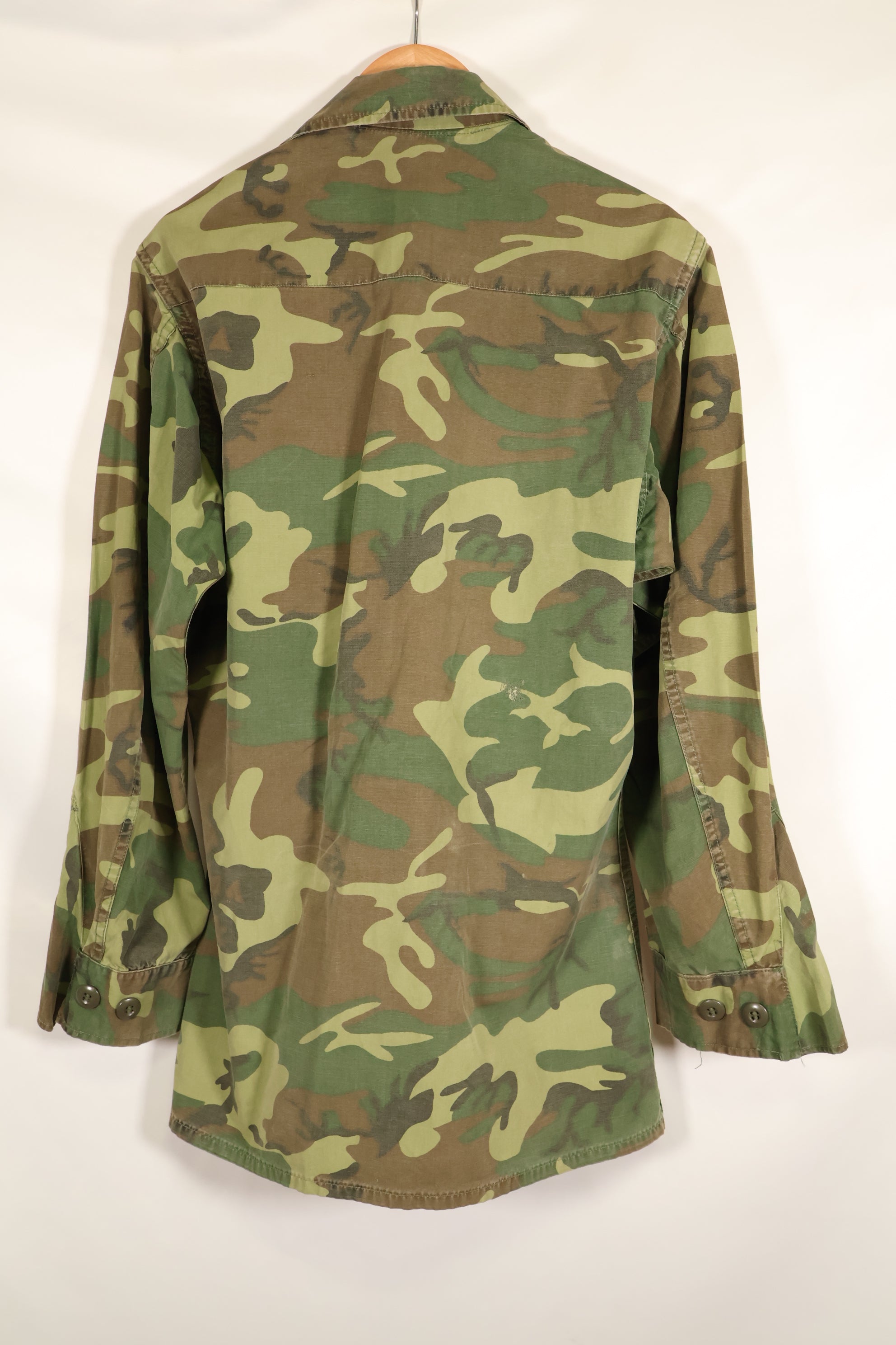 1967年頃契約　サイズタグ欠損　初期プリント　USMC ノンリップ ERDL ジャングルファティーグ　ジャケット　中古品