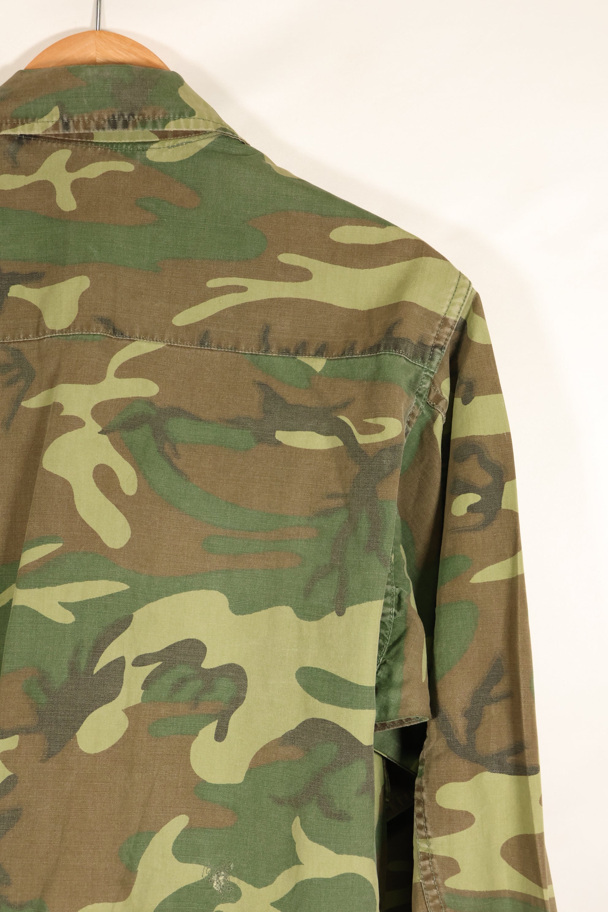 1967年頃契約　サイズタグ欠損　初期プリント　USMC ノンリップ ERDL ジャングルファティーグ　ジャケット　中古品