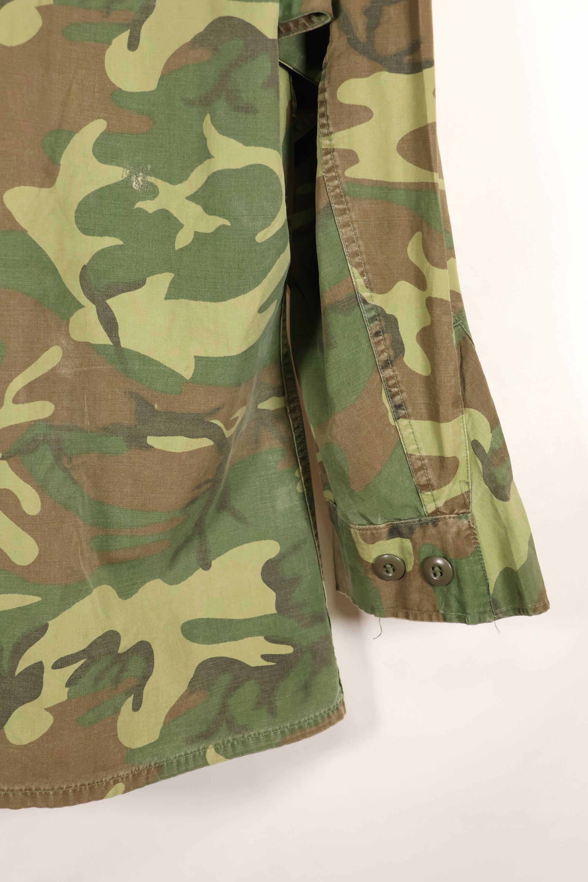 1967年頃契約　サイズタグ欠損　初期プリント　USMC ノンリップ ERDL ジャングルファティーグ　ジャケット　中古品