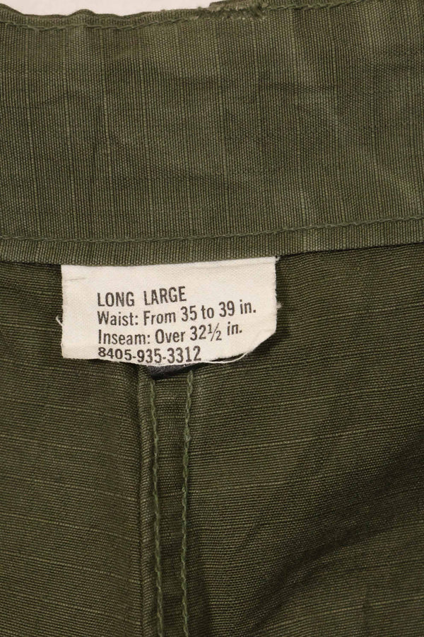 1967年契約　4th Model リップストップ　ジャングルファティーグ　パンツ　L-L　中古品