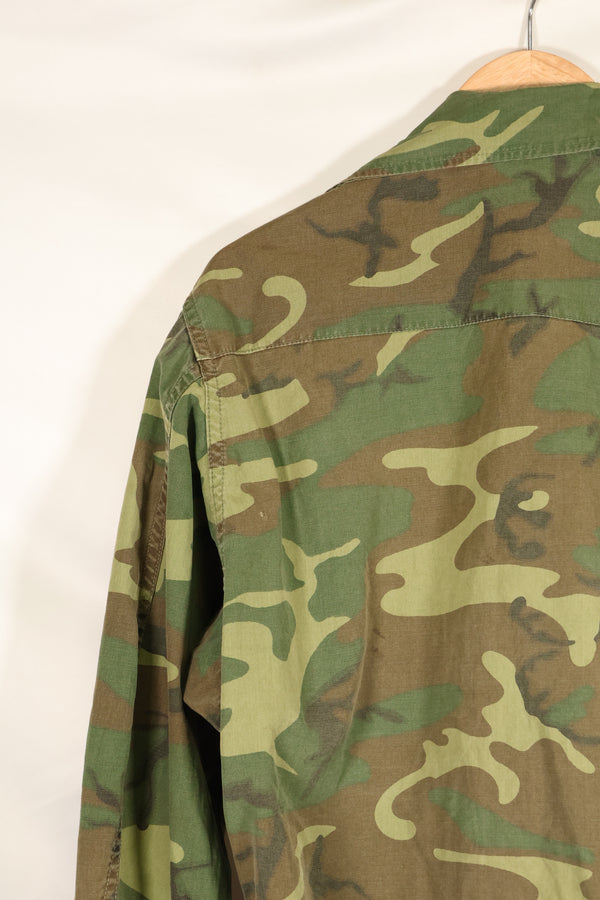 Circa 1966–67 | Estimated S-R | ERDL | Non-ripstop | Early print | Jungle fatigue jacket | Used