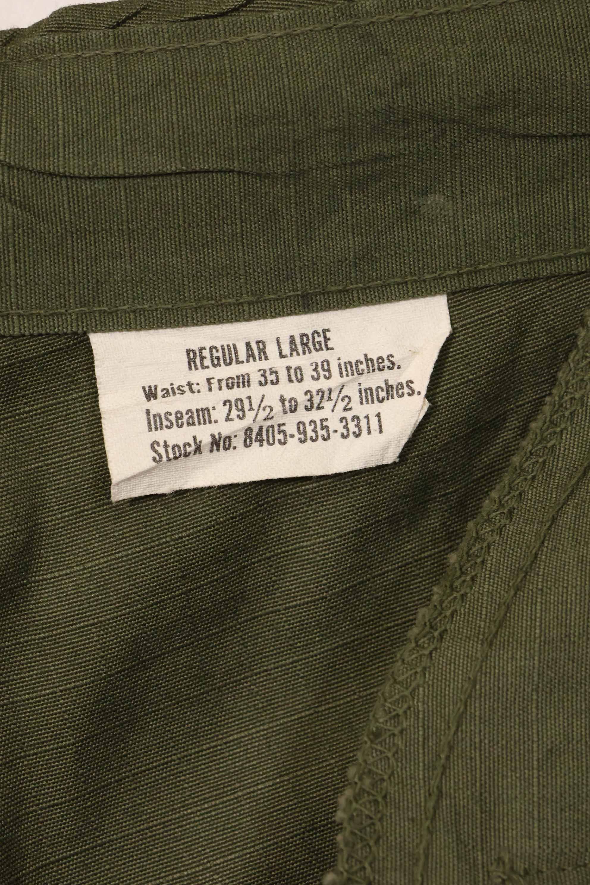 1969年契約　4th Model リップストップ　ジャングルファティーグ　パンツ　L-R　中古品