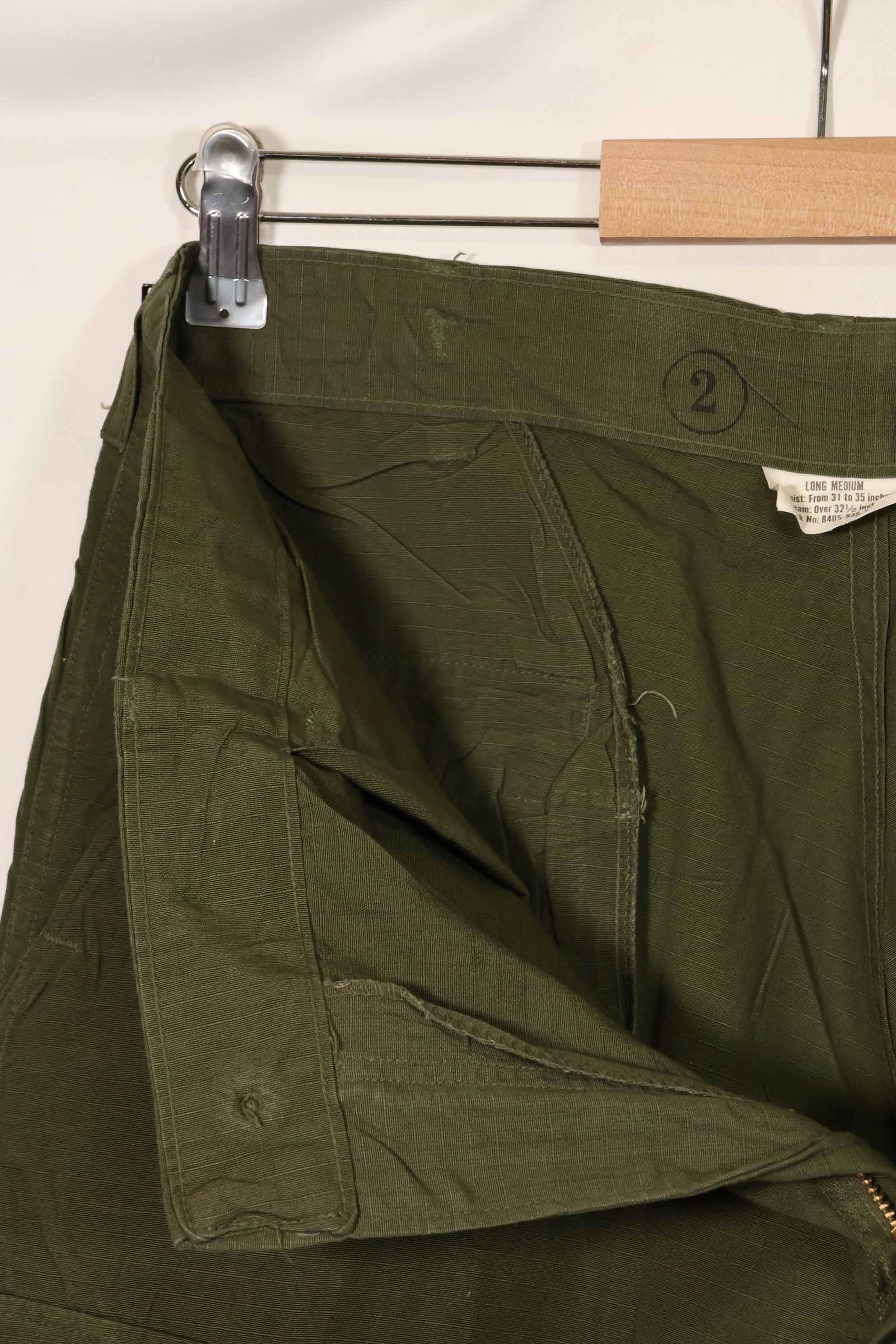 1969年契約　4th Model リップストップ　ジャングルファティーグ　パンツ　M-L　中古品