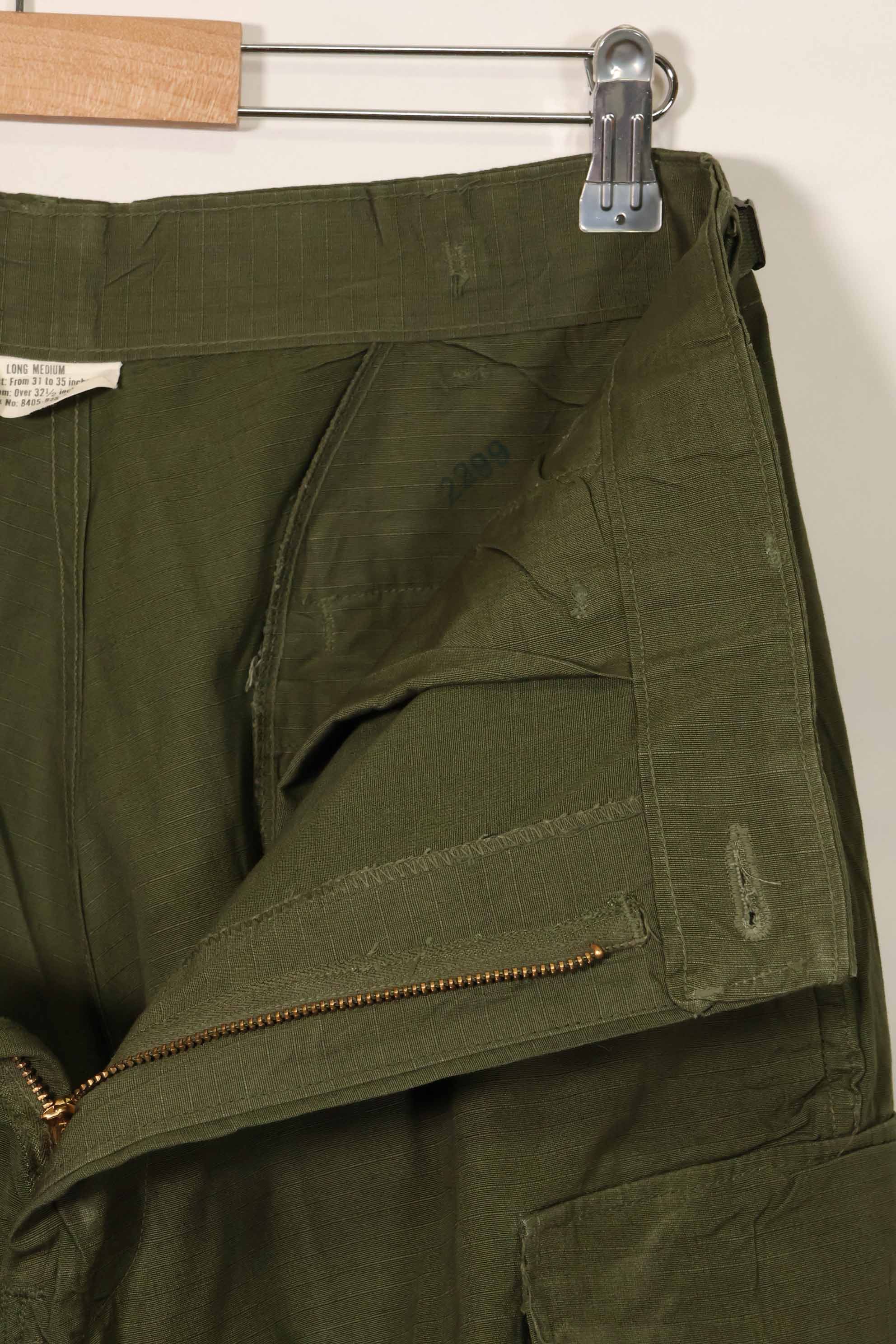 1969年契約　4th Model リップストップ　ジャングルファティーグ　パンツ　M-L　中古品