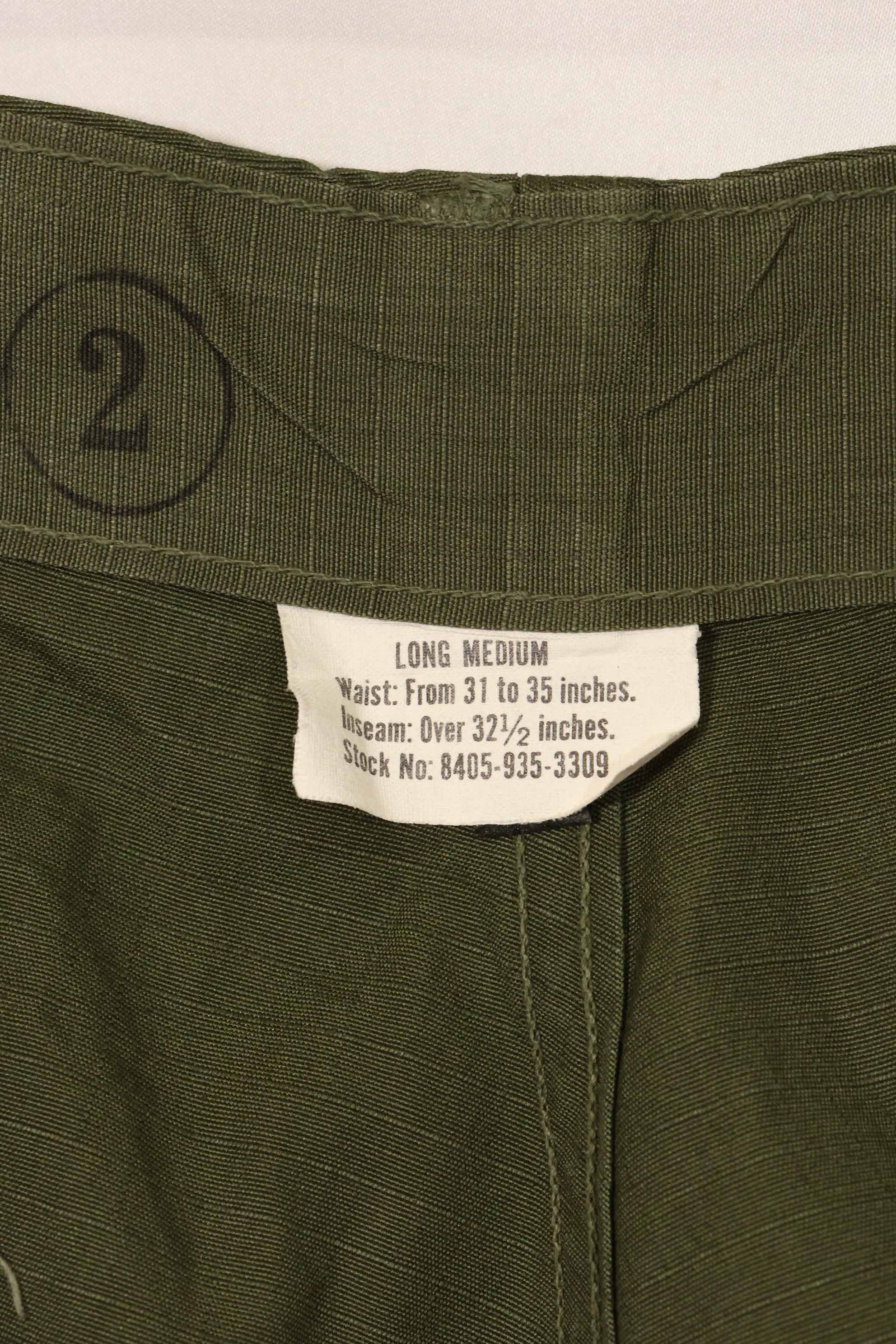 1969年契約　4th Model リップストップ　ジャングルファティーグ　パンツ　M-L　中古品