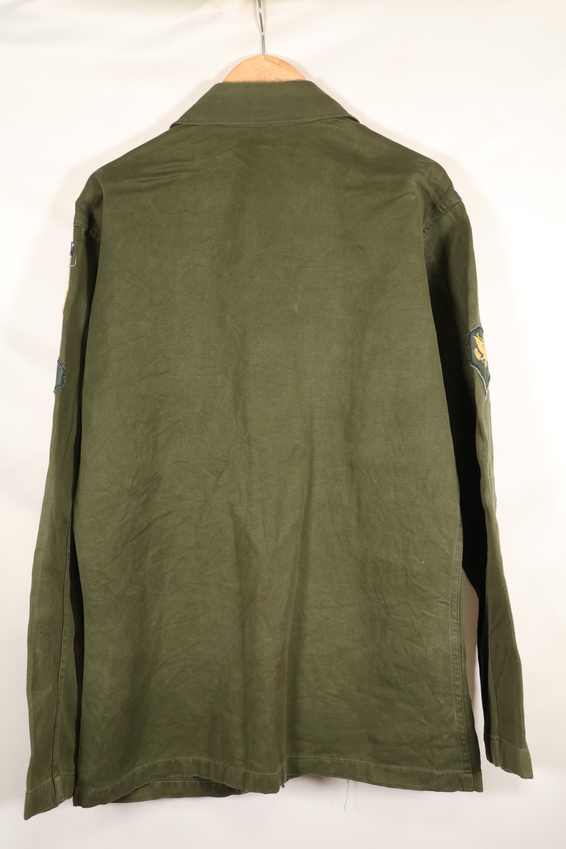 Early 1960s, 173rd Airborne Brigade, OG-107 Utility Shirt, Authentic Insignia, Used