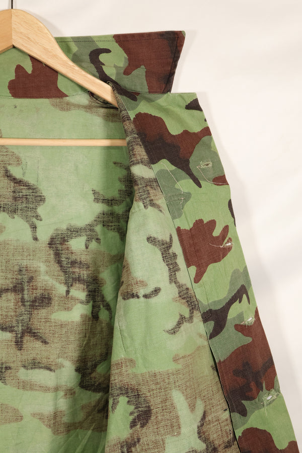 1960年代　米軍アドバイザー　ARVN　BDQレンジャー　シャツ　4つポケット　リーフ迷彩シャツ　中古品