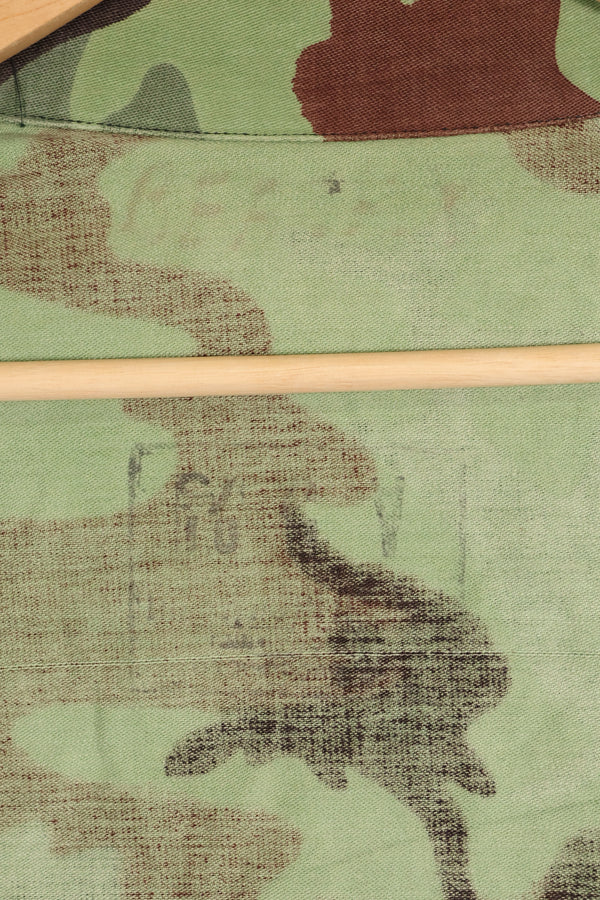 1960年代　米軍アドバイザー　ARVN　BDQレンジャー　シャツ　4つポケット　リーフ迷彩シャツ　中古品