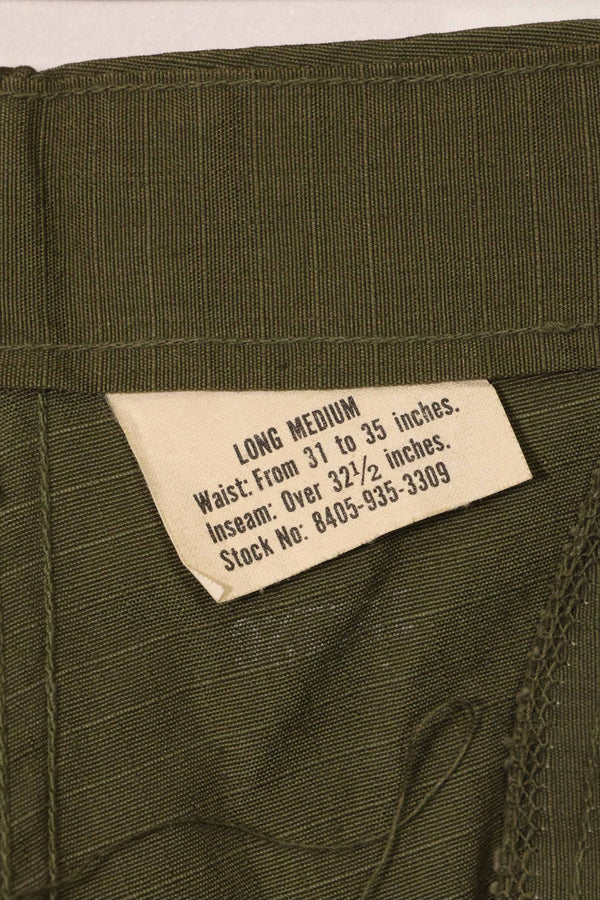 1969年契約　デッドストック　4th Model リップストップ　ジャングルファティーグ　パンツ　M-L 未使用品