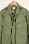 Circa 1965  S-S  2nd Model Jungle Fatigue Jacket  Stained  Faded  Used