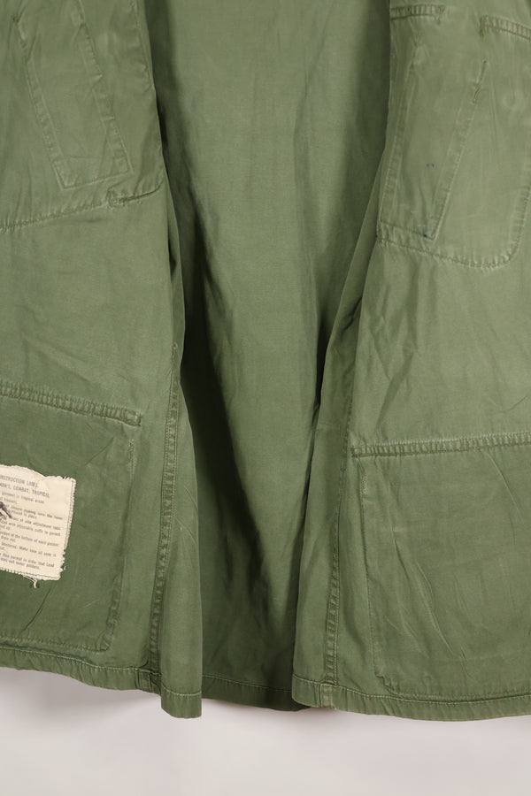Circa 1965  S-S  2nd Model Jungle Fatigue Jacket  Stained  Faded  Used