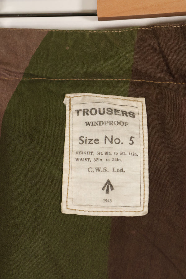 実物　イギリス軍　SAS トラウザーズ　WINDPROOF 迷彩パンツ　サイズ No.5　 中古品