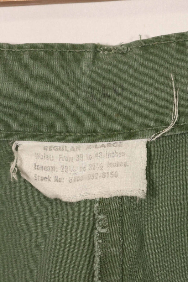 1967年契約　3rd Model ノンリップストップ　ジャングルファティーグ　パンツ　X-L-R　中古品