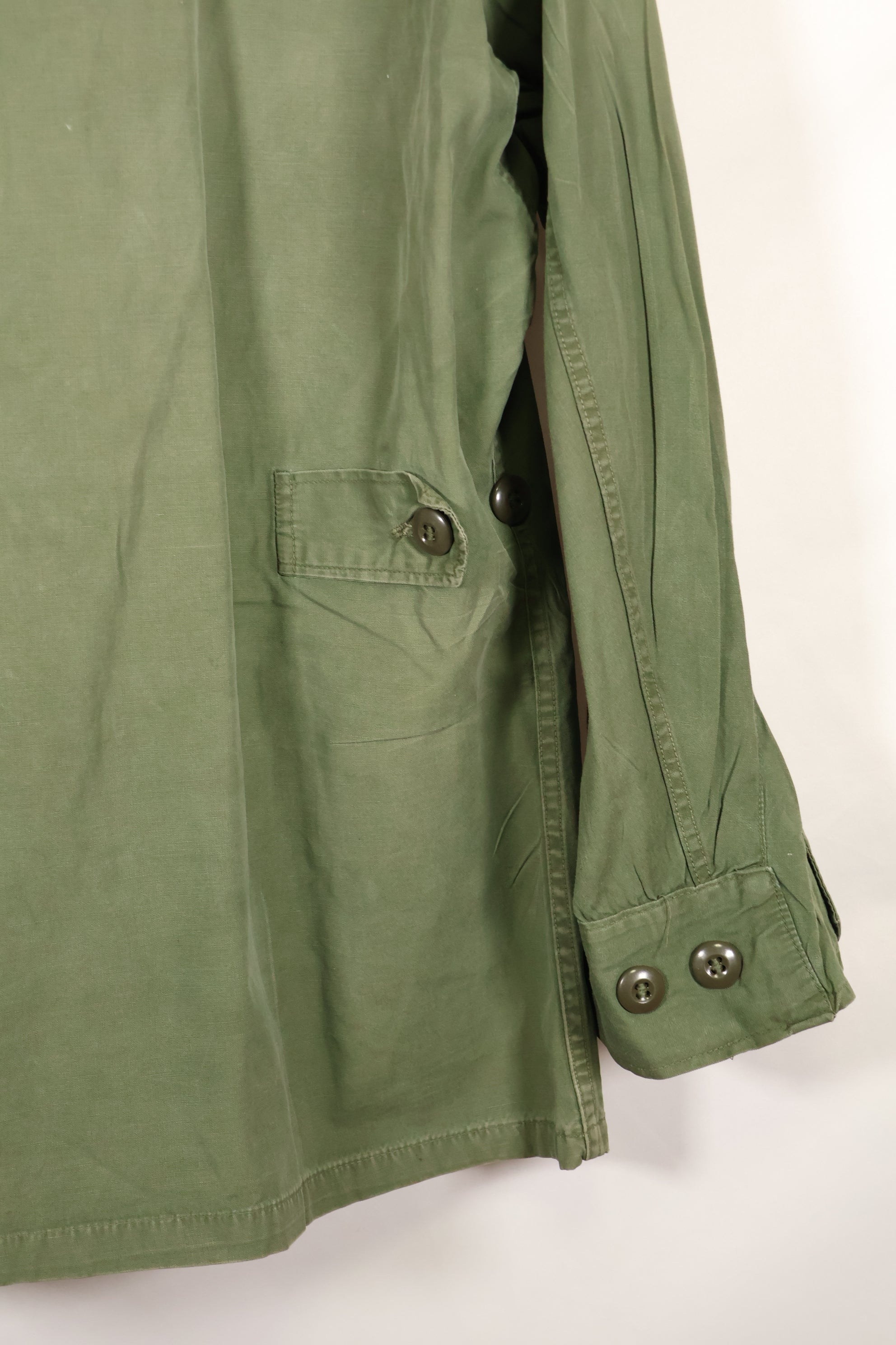 Circa 1965  S-S  2nd Model Jungle Fatigue Jacket  Stained  Faded  Used