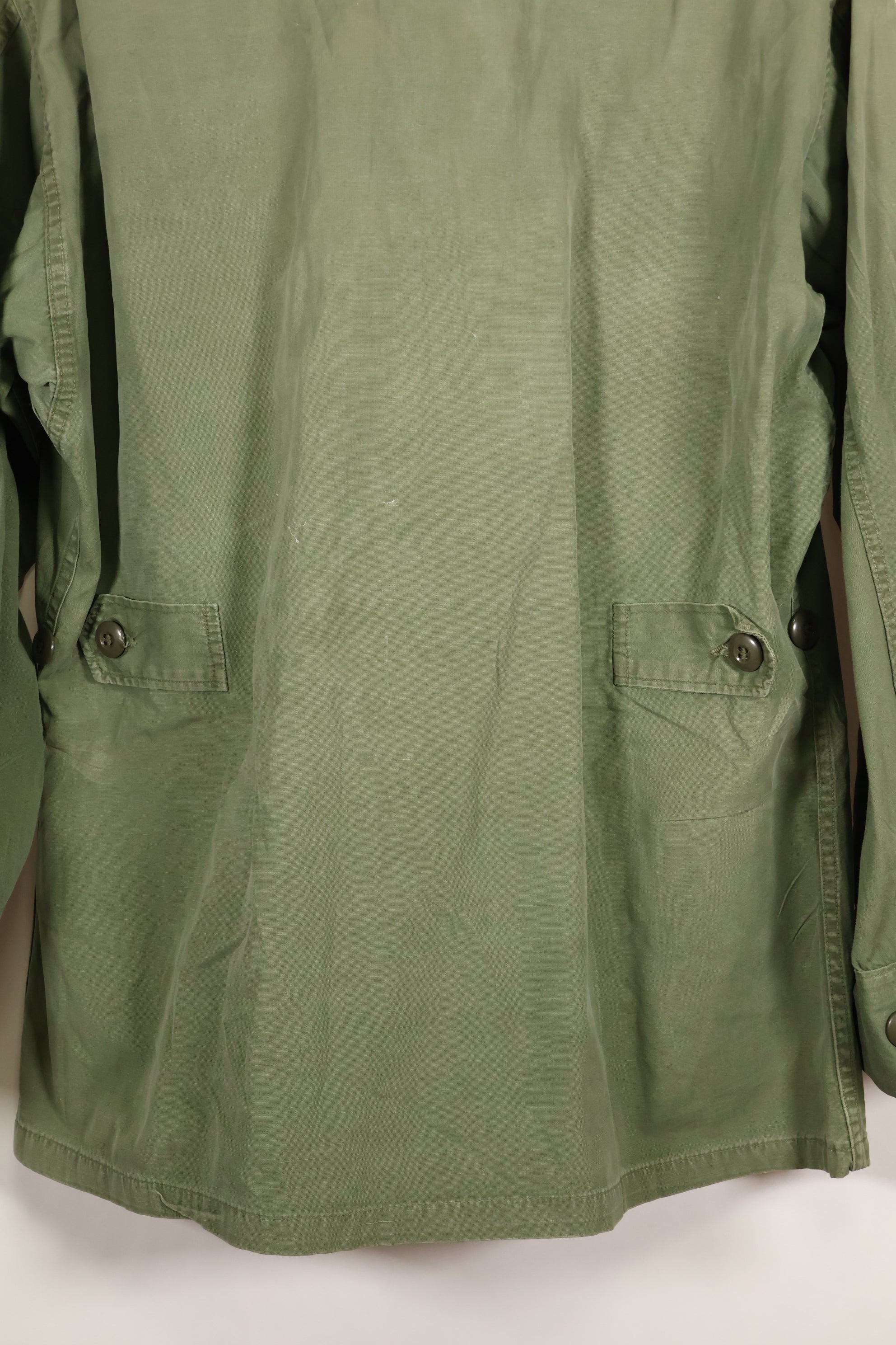Circa 1965  S-S  2nd Model Jungle Fatigue Jacket  Stained  Faded  Used