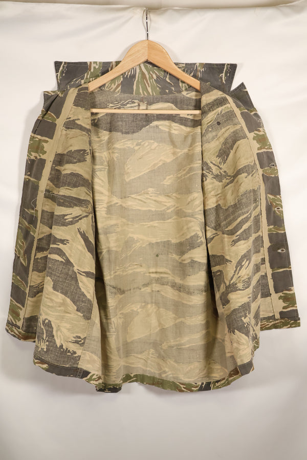 推定1970年代　ローカルメイド　タイガーストライプ　半袖シャツ　中古品