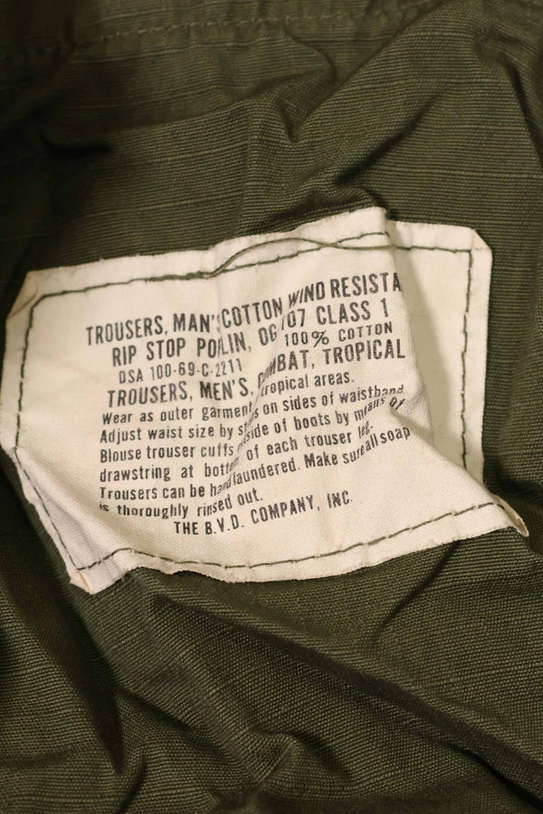 1969年契約　4th Model リップストップ　ジャングルファティーグ　パンツ　L-L　中古品