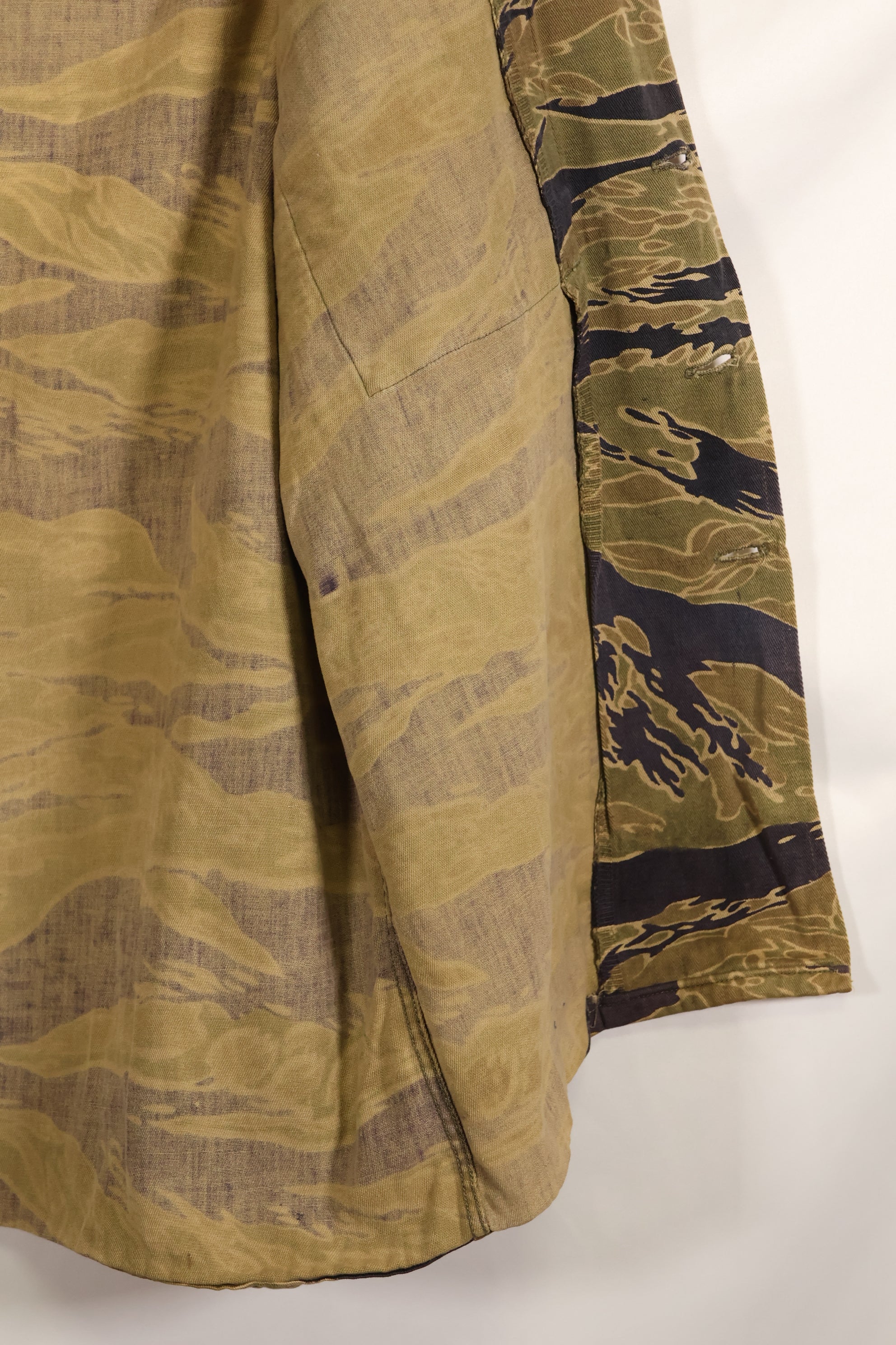 1960年代後半　ゴールドタイガーストライプ　シャツ　USカット　US-M　褪色あり　中古品