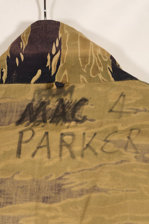 1960年代後半　ゴールドタイガーストライプ　シャツ　USカット　US-M　褪色あり　中古品