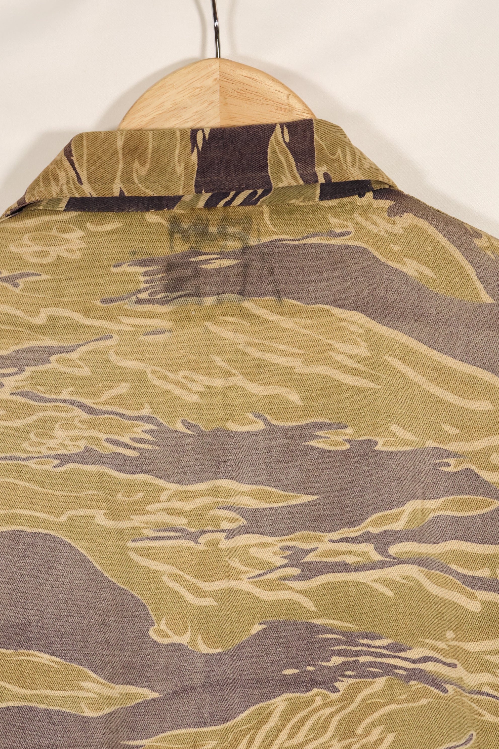 1960年代後半　ゴールドタイガーストライプ　シャツ　USカット　US-M　褪色あり　中古品