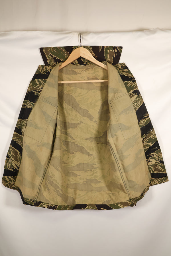 実物　デッドストック　沖縄タイガー　タイガーストライプ　USカットシャツ　US-S　日本本土縫製　汚れあり