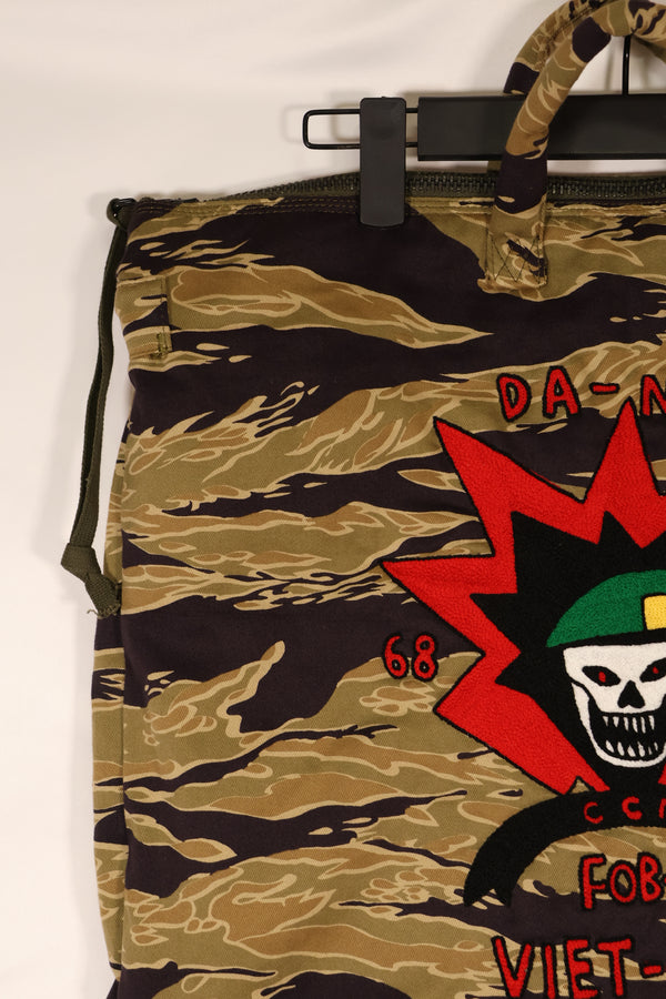 MILITARIA 1911 GOLD TIGER STRIPE Helmet bag 沖縄製　ハンドミシン刺繍バッグ