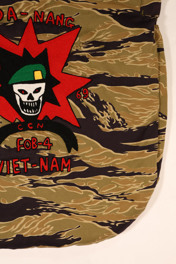 MILITARIA 1911 GOLD TIGER STRIPE Helmet bag 沖縄製　ハンドミシン刺繍バッグ