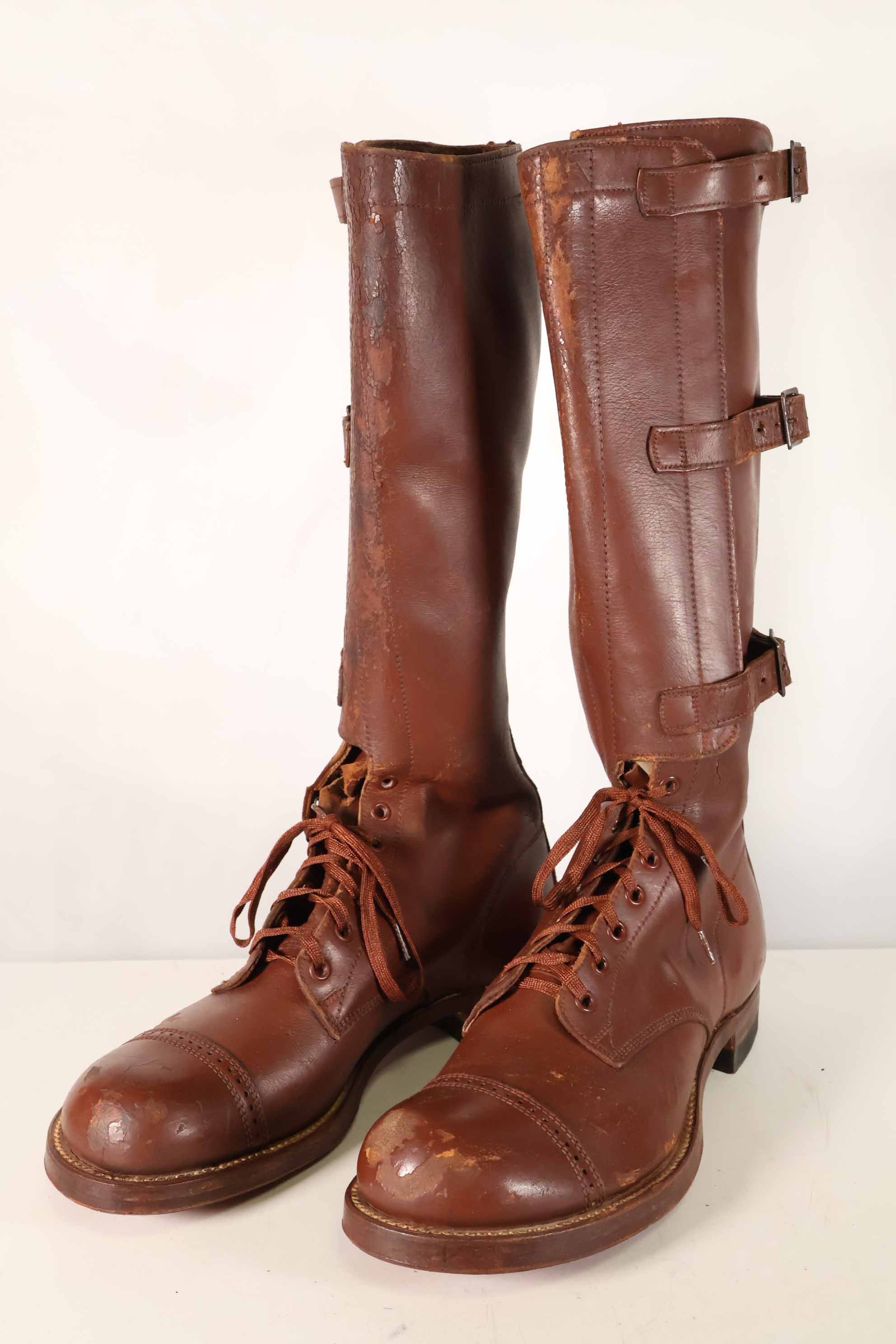 1940年代　アメリカ陸軍　M40　騎兵用　ロングブーツ 3バックル　中古品
