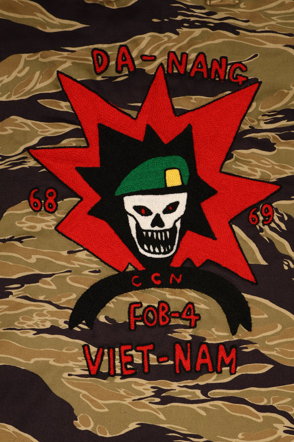 MILITARIA 1911 GOLD TIGER STRIPE Helmet bag 沖縄製　ハンドミシン刺繍バッグ